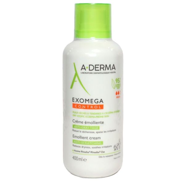 A-Derma - Crème émolliente anti-grattage Exomega control - 400ml