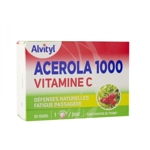 Acerola 1000 - Vitamine C - 30 Comprimés