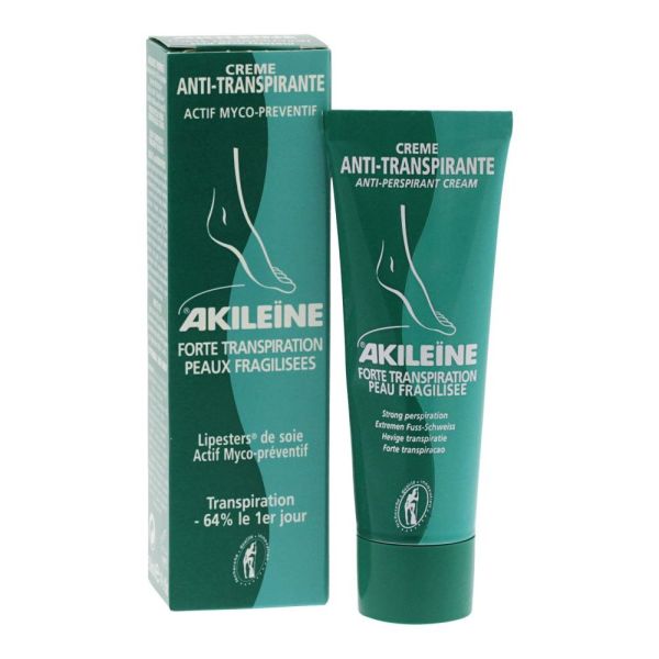 Akileïne - Crème anti-transpirante pieds forte transpiration - 50 ml