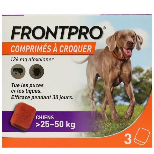 Frontpro - Chiens 25-50kg - 3 comprimés