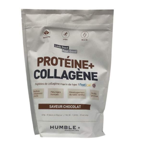 Humble+ - Protéine+ Collagène au chocolat - 600g
