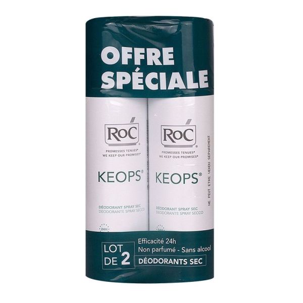 Keops - Déodorant Spray sec 24h - lot de 2 - 2 x 150mL