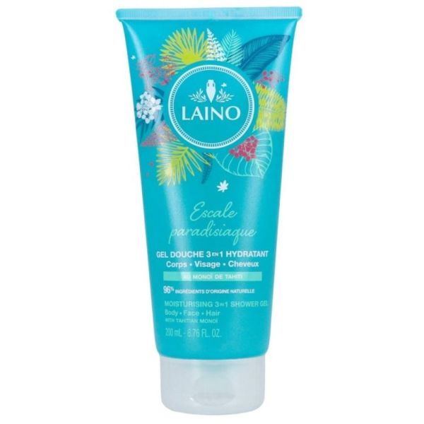 Laino - Escale Paradisiaque gel douche 3en1 hydratant au manoï de Tahiti - 200ml