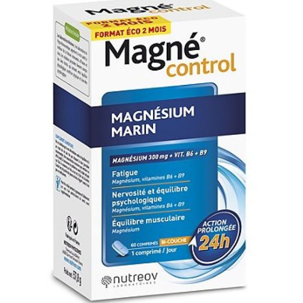 Nutreov Magné control magnésium marin - 60 comprimés