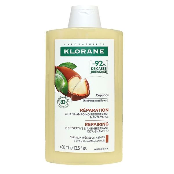 Klorane - Réparation Cica-shampoing régénérant anti-casse Cupuaçu - 400ml