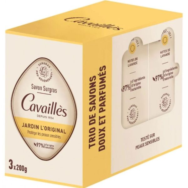 Rogé Cavaillès - Jardin l'original Trio de savons doux et parfumés - 3x200G