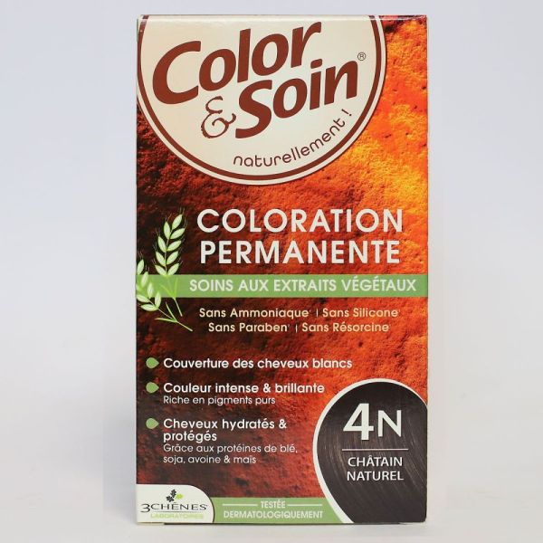 Color & Soin - Coloration permanente - 4N Châtain naturel