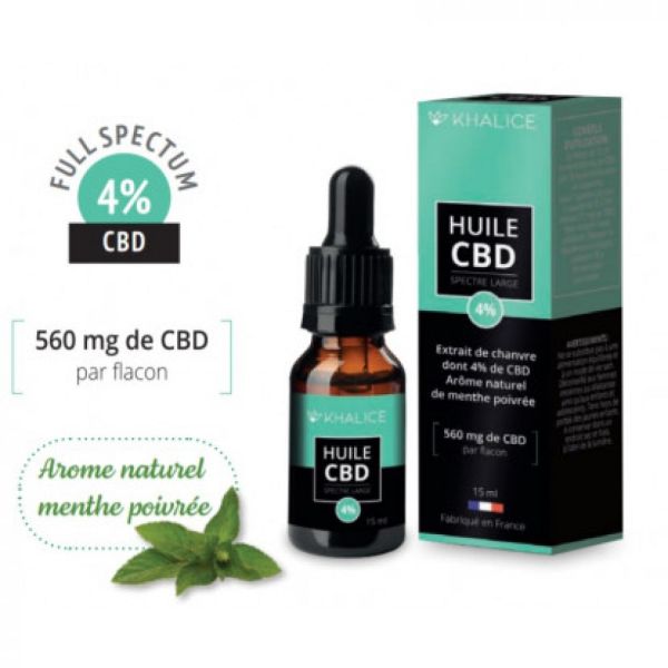 Khalice - Huile de CBD 4% spectre large - 15 ml