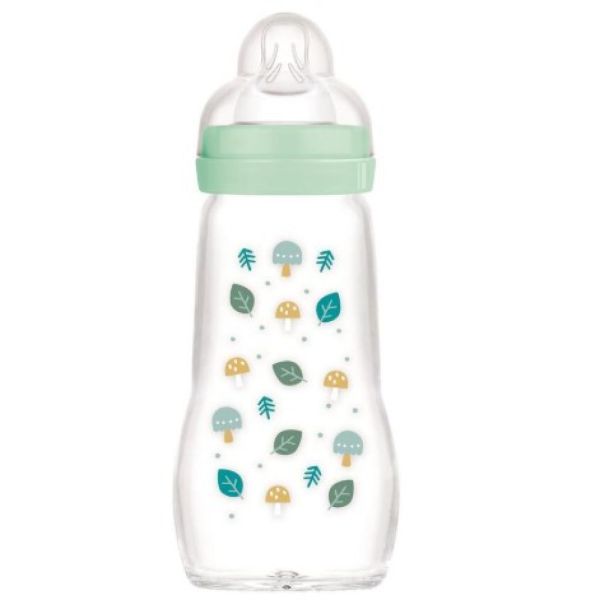 MAM - Biberon verre Bleu - 260 ml