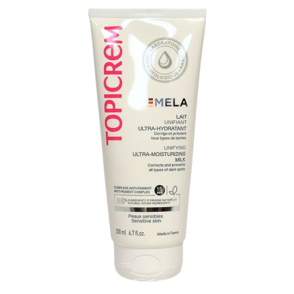 Topicrem Mela - Lait Unifiant Ultra-Hydratant SPF15- 200mL