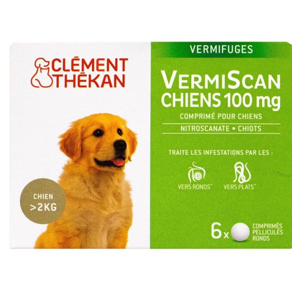 Clément Thékan - Petits chiens vermifuge chiots vermiscan 6 Comprimés