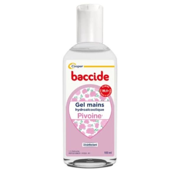 Cooper - Baccide gel mains hydroalcoolique pivoine - 100ml