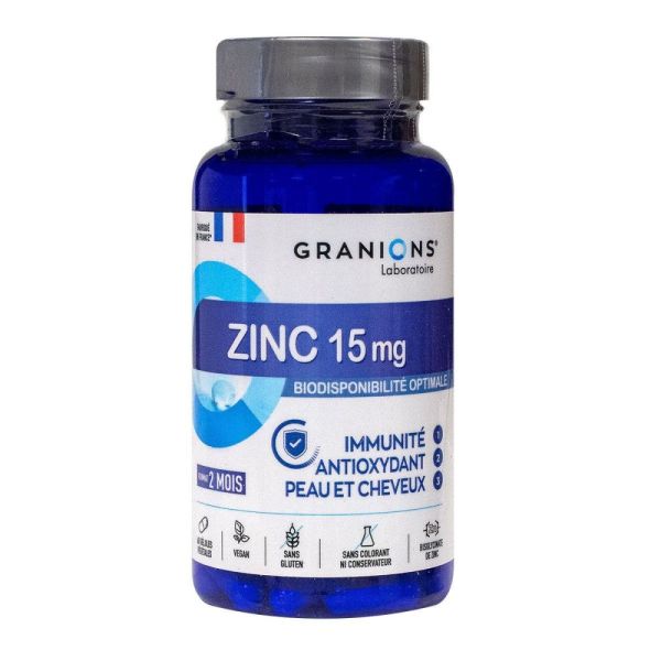 Granions - Zinc 15mg - 60 Gélules végétales