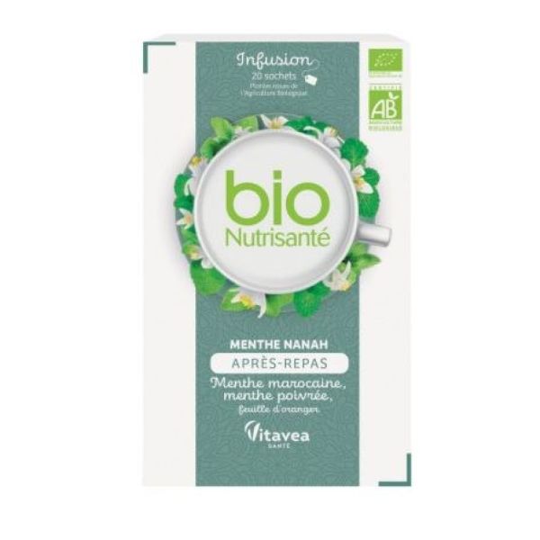 Nutrisanté - Infusion après repas menthe nanah - 20 sachets