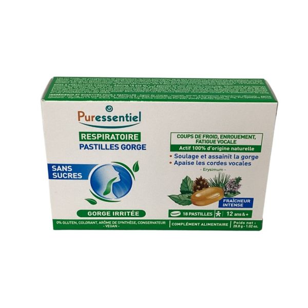 Puressentiel - Respiratoire pastille gorge - 18 pastilles