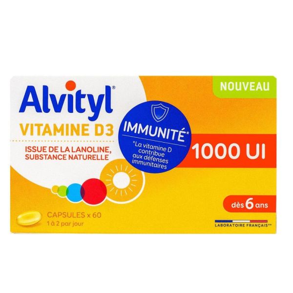 Alvityl - Vitamine D3 1 000 UI - 60 capsules
