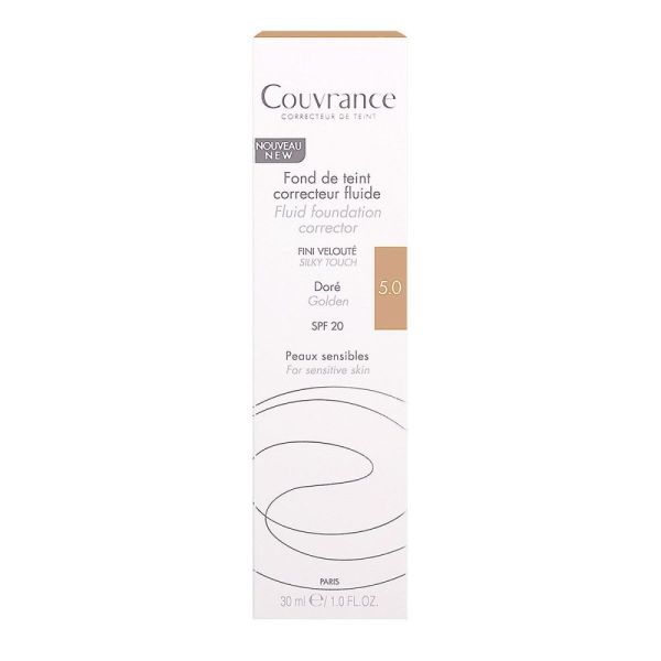 Avène - Couvrance - Fond de teint correcteur fluide SPF 20- 30mL - 5.0 Doré