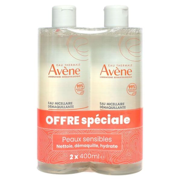 Avène - Eau micellaire démaquillante offre spéciale - 2x400ml