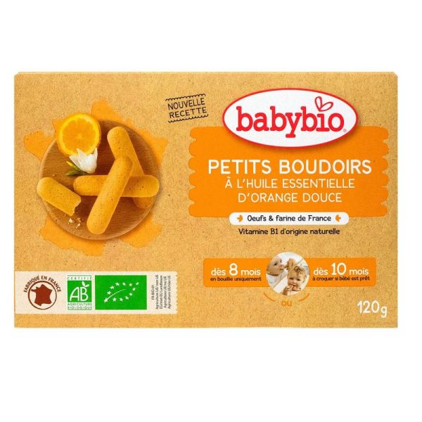 Babybio - Petits boudoirs à l'huile essentielle d'orange douce - 120 g