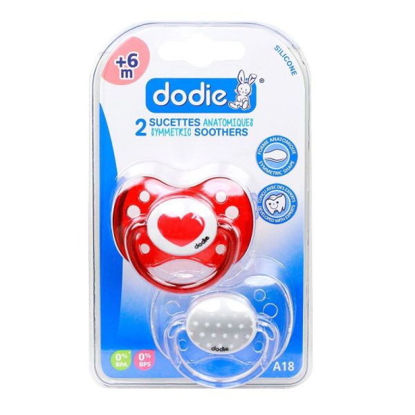 Dodie - Sucette anatomique +6 m - Lot de 2