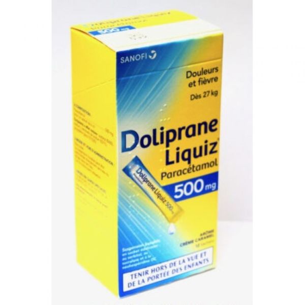 DolipraneLiquiz 500mg - 12 sachet arôme crème caramel