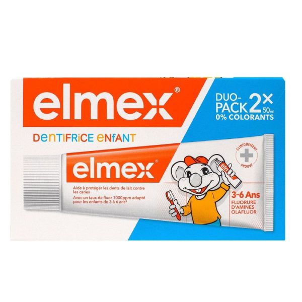 Elmex - Dent Enfant 3-6Ans - 50Mlx2