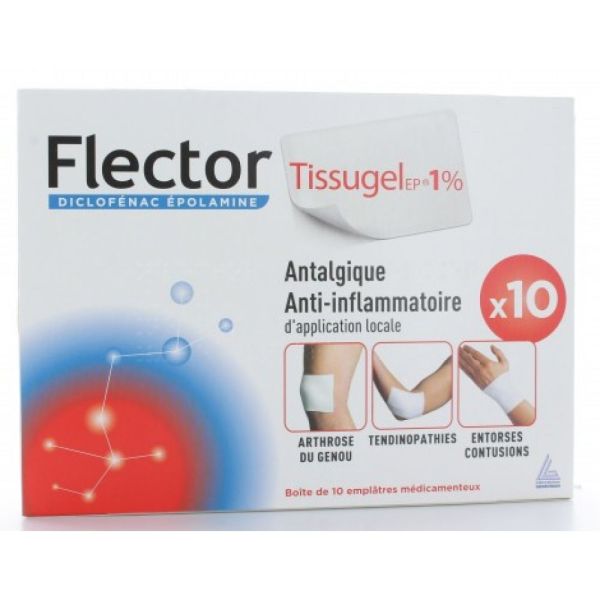 Flector Tissugel 1% - 10 emplâtres