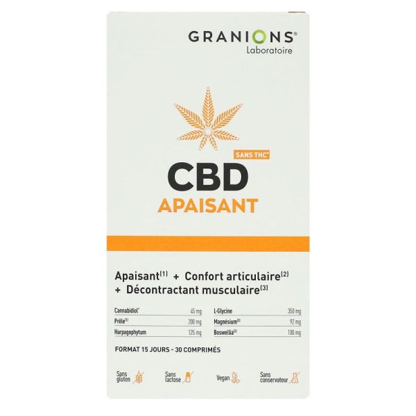 Granions - CBD Apaisant - 30 comprimés