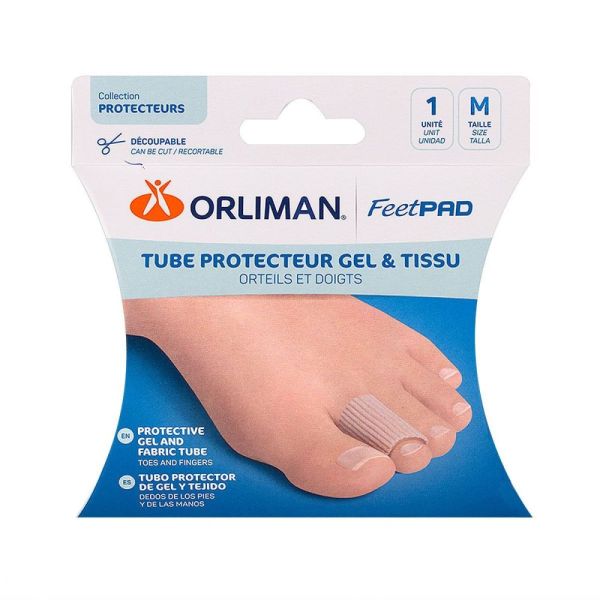 ORLIMAN - Tube protecteur gel & tissu orteils et doigts