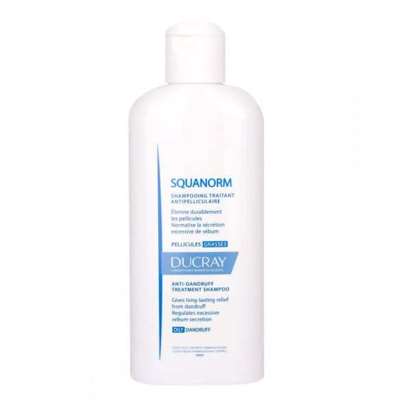 Ducray - Squanorm shampooing traitant antipelliculaires pellicules grasses - 200ml