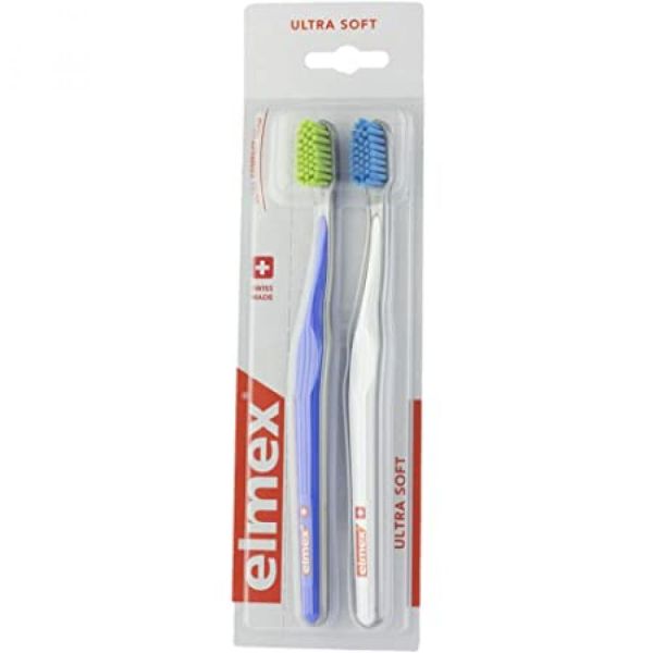Elmex - Brosse à dents - Swiss Made - Ultra Soft - 2 Brosses