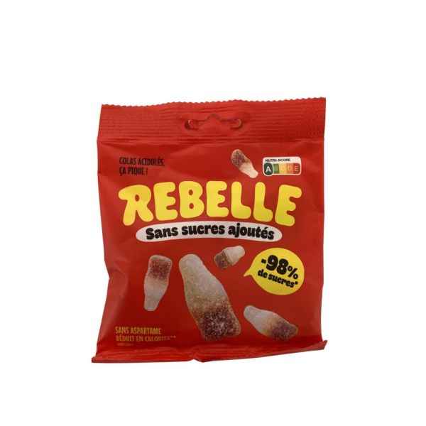 Euromedis - Bonbon Rebelle Colas acidulés sans sucres ajoutés - 50g