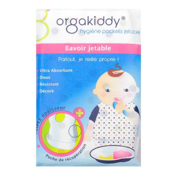 Orgakiddy - Bavoir jetable - 12 pièces