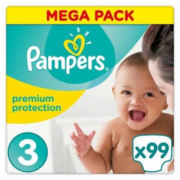 Pampers - Premium protection taille 3 - 99 couches