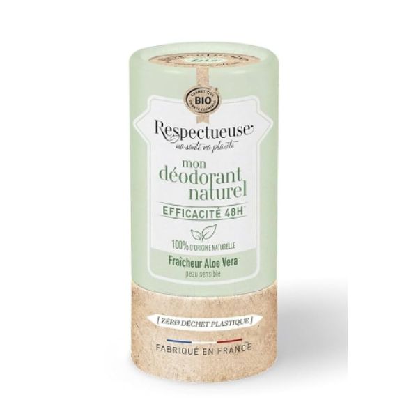 Respectueuse - Mon Déodorant Naturel 48h - Fraîcheur Aloe Vera - 50g