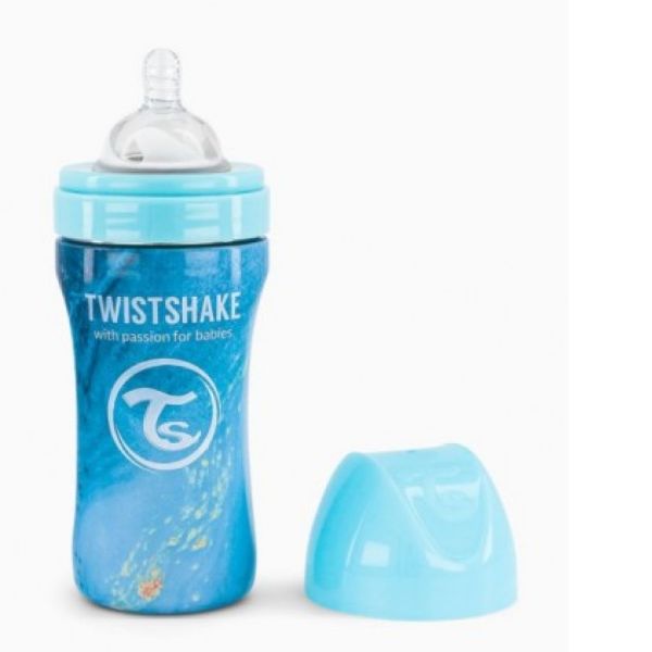 Twistshake - Biberon acier inoxydable anti-colique 330 ml