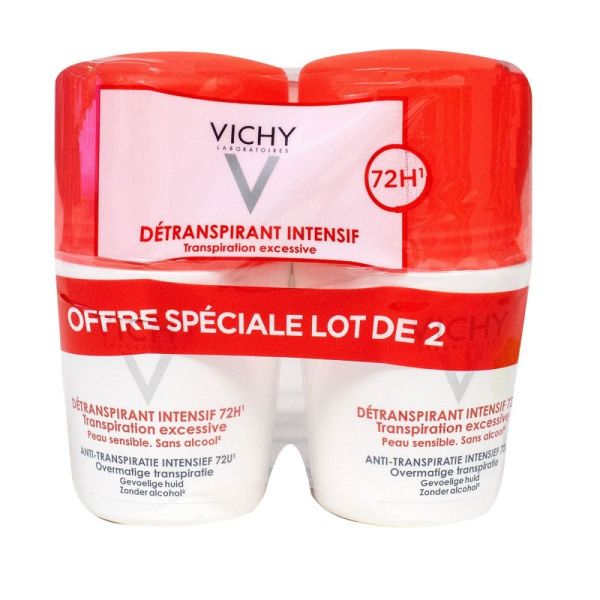 Vichy - Détranspirant 72h transpiration excessive 2x50 ml