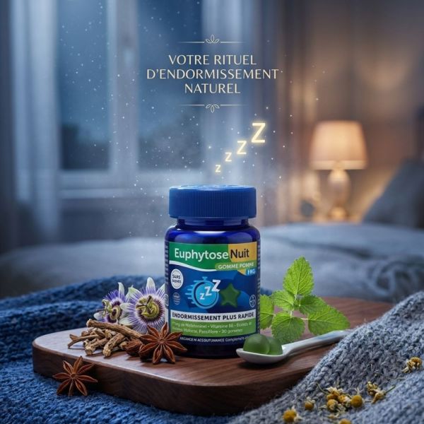 Bayer - Euphytose Nuit Gomme Pomme 1mg - 30 gommes