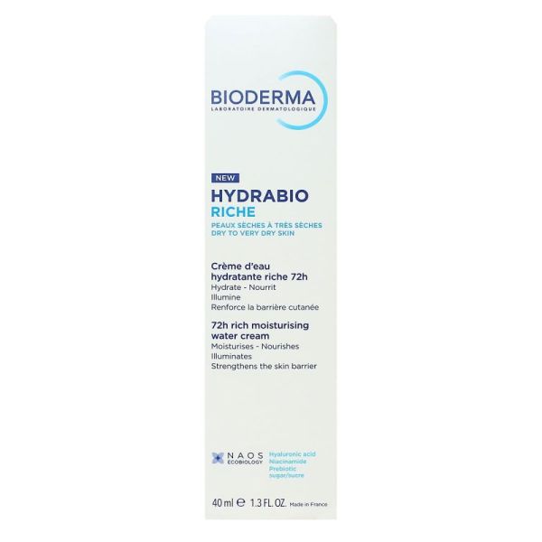 Bioderma - Hydrabio Riche Crème d'Eau Hydratante 72H - 40mL