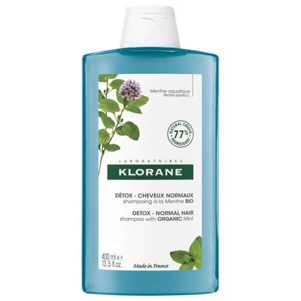 Klorane Détox - Shampoing à la Menthe Bio - 400 ml