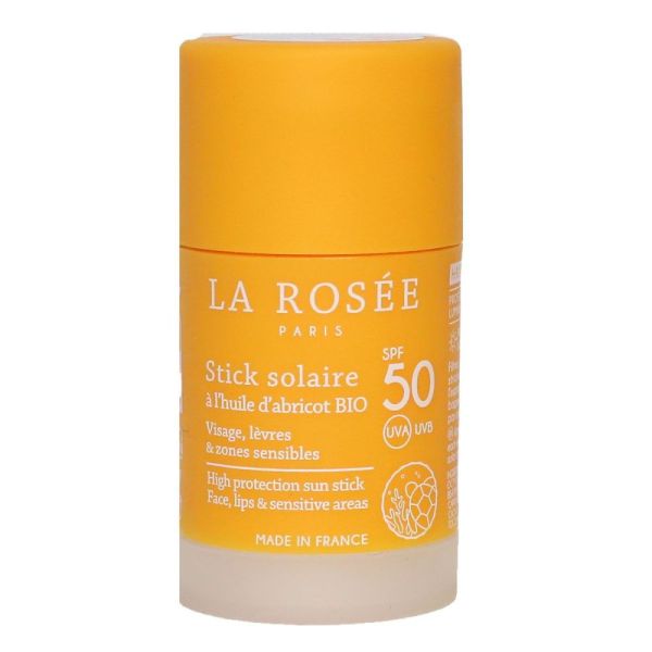 La rosée - Stick solaire à l'huile d'abricot bio SPF50+ - 18g