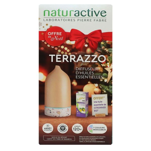 Naturactive - Terrazzo offre de Noël 2023 - 1 diffuseur + huile essentiel de citronnier Bio