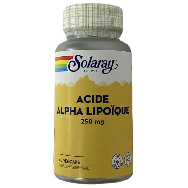 Solaray- Acide alpha lipoïque 250mg - 60capsules