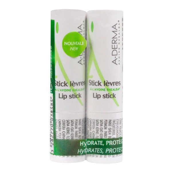 A‑Derma - Stick Lèvres - Lot de 2x4g