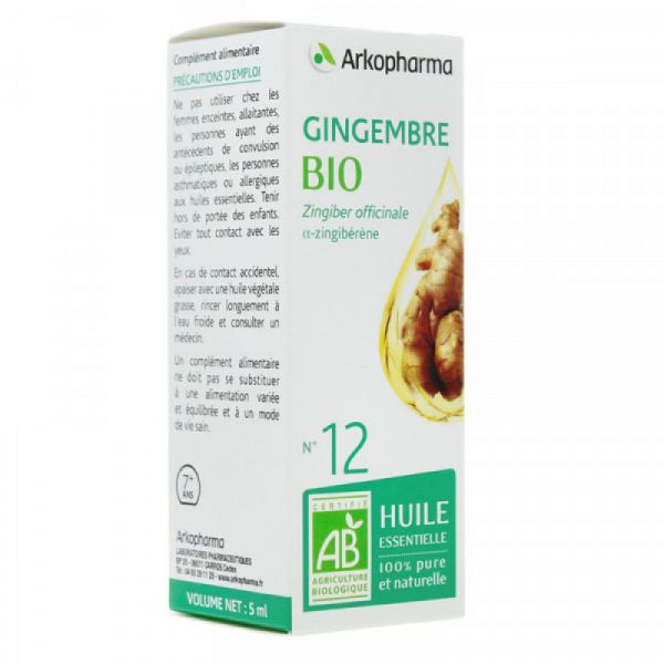 Arkopharma - Huile essentielle Gingembre N°12 - 5ml