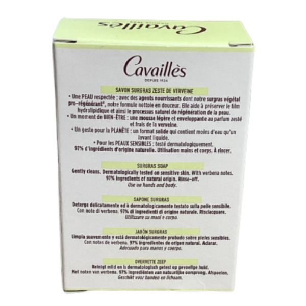Cavaillès - Savon Surgras Zeste de Verveine - 100 g