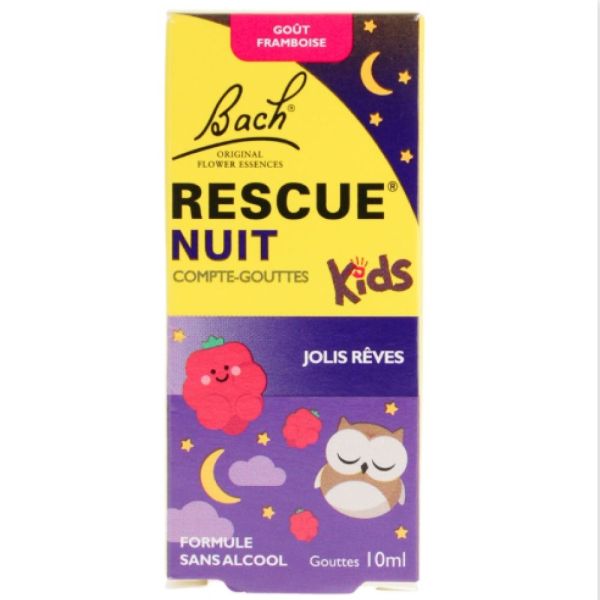 Fleurs de Bach - Rescue Nuit Kids goût framboise - 10ml