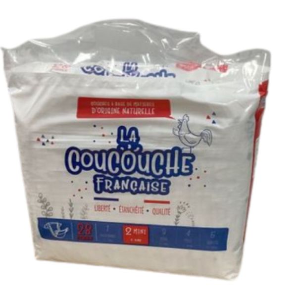 La Coucouche Française - Couches Naturelles Taille 2 - 3-6 kg - 28 Unités