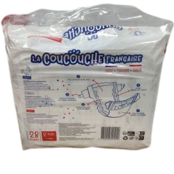 La Coucouche Française - Couches Naturelles Taille 2 - 3-6 kg - 28 Unités