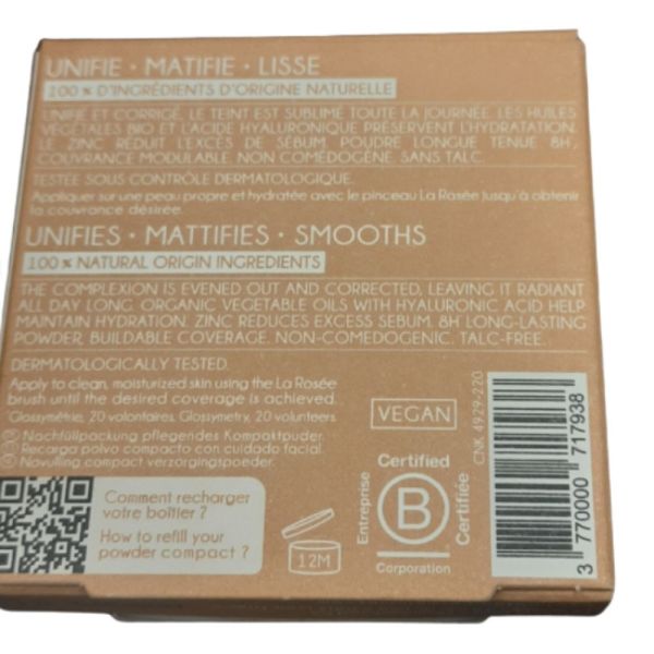 La Rosée - Recharge Poudre Compacte soin Medium foncé - 8g